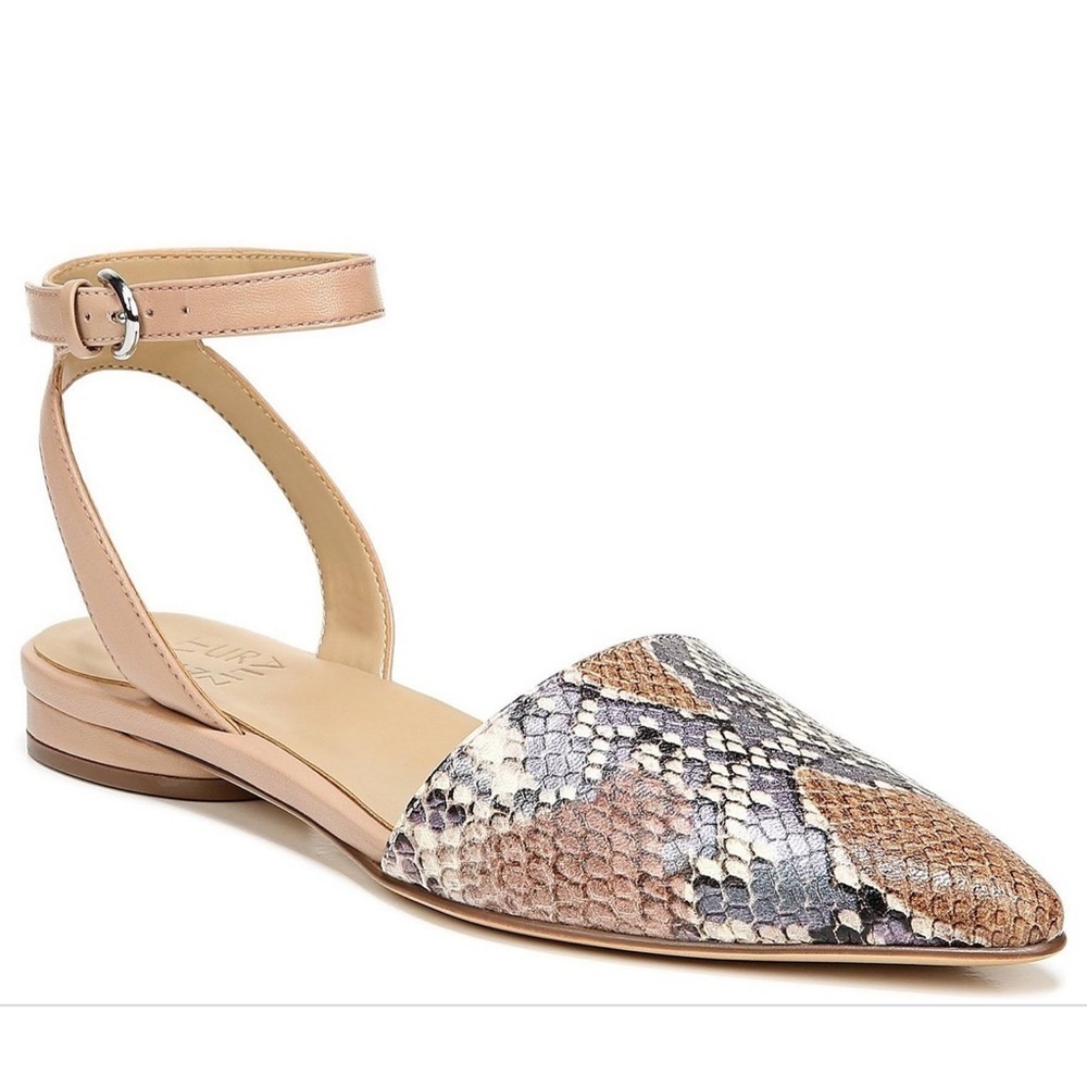 Naturalizer Hartley Sling back flat pointed toe reptile size 6 shoe